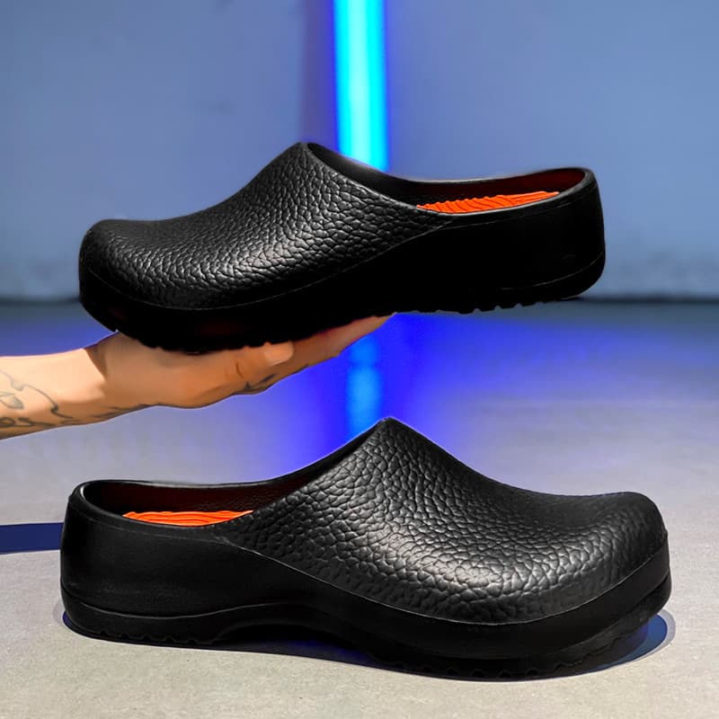 One Step Half Slippers For Outdoor Wear EVA Lightweight Thick Soled Rain Boots Nurse Shoes Oil Proof And Waterproof Chef Safety Work Shoes