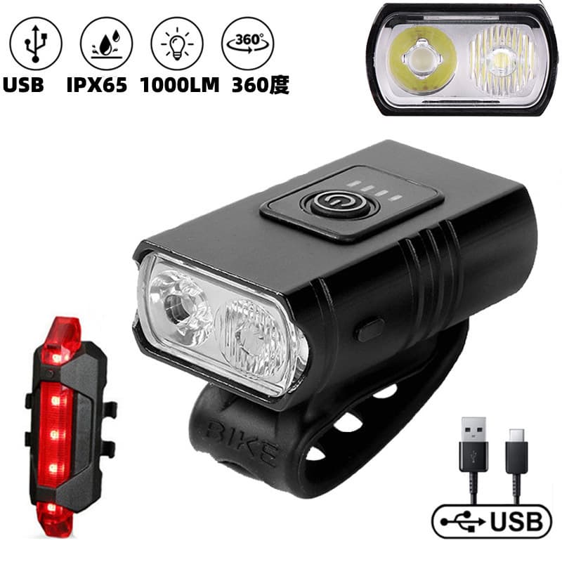 Bicycle Headlight T6 With Power Display Headlight Near And Far Beam Mountain Bike Rechargeable Headlight