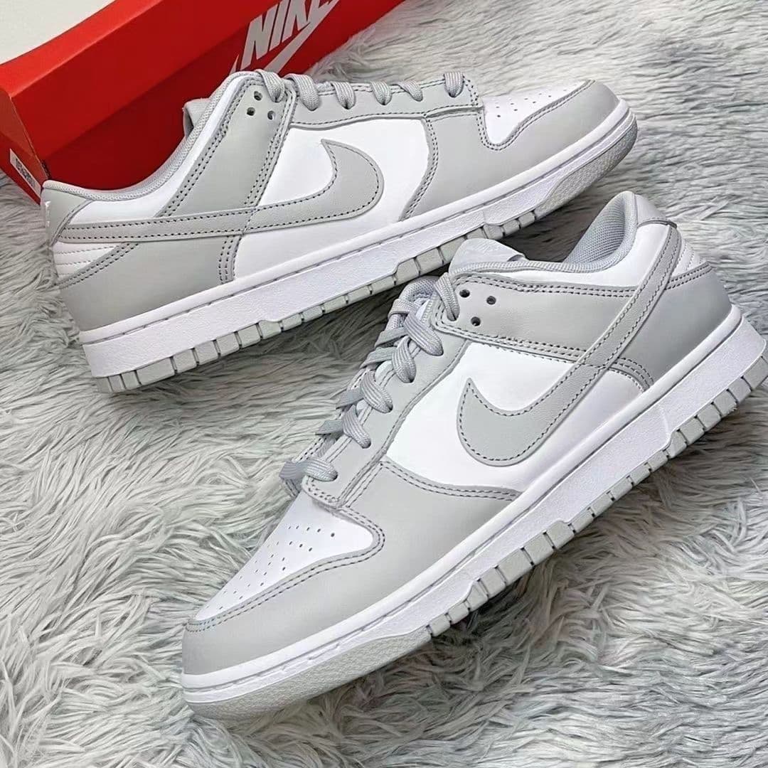Chaussures de skateboard à lacets avec coussin d'air et langue épaisse Arctic Fox gris et blanc pour couple, style décontracté et bas