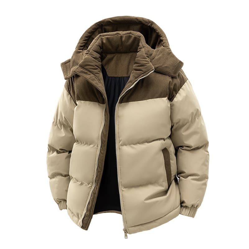 Veste d'hiver épaisse pour homme et femme avec capuche amovible - Manteau en coton doublé polaire confortable pour adolescents et adultes