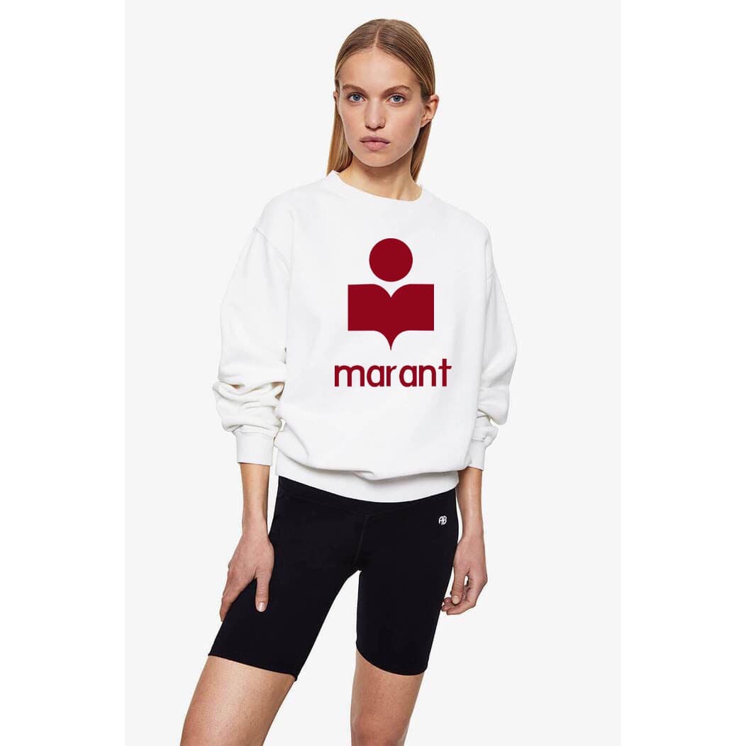 Korean Style Flocked Print Crew Neck Sweatshirt Long Sleeve Casual Top For Men And Women Elegant Fashion Spring/Autumn Wear