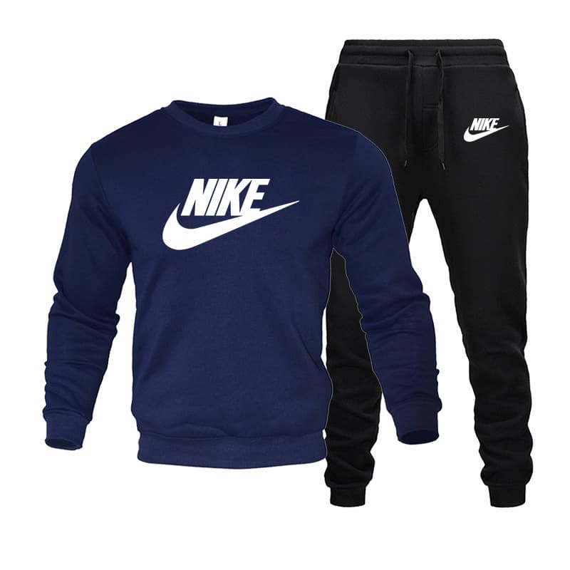 Ensemble pull à col rond et pantalon pour homme, haut à manches longues et pantalon, deux pièces, tendance et confortable, nouvelle collection aut