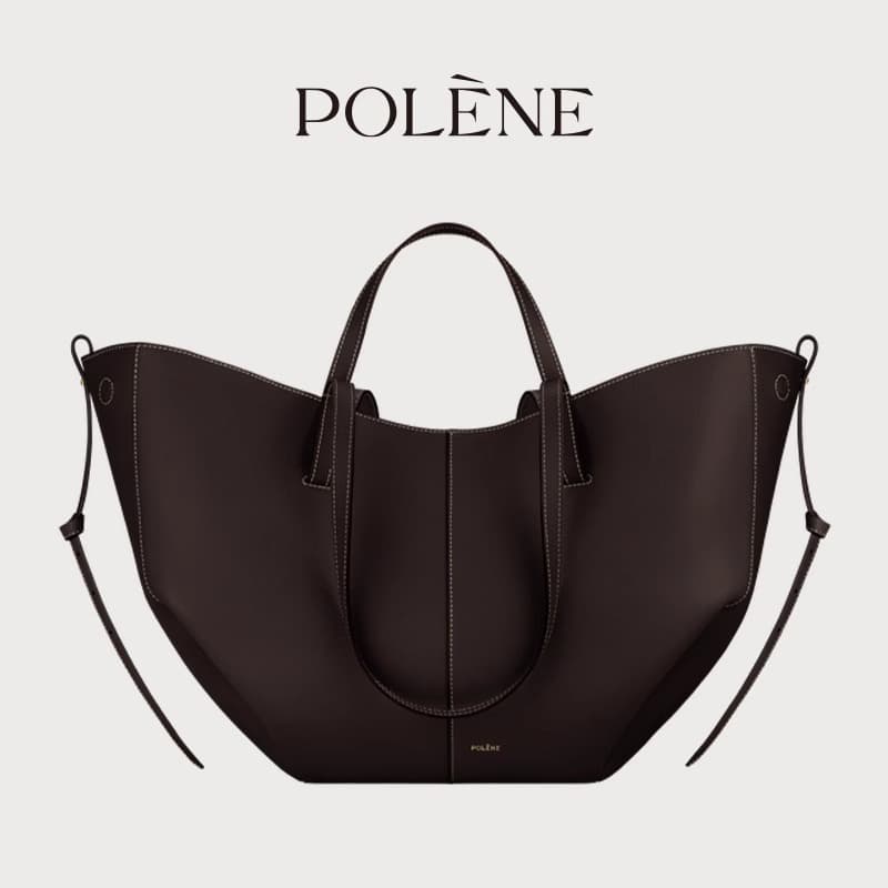 Sac cabas POLENE Wing Tote grande capacité pour femme, porté épaule ou à la main.