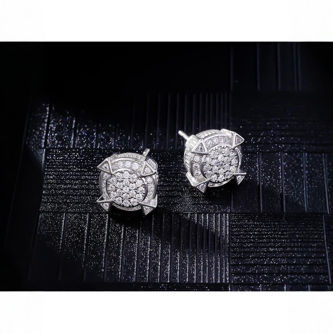 2024 European And American Cross-Border New Hip-Hop Style Full Diamond Moissanite S925 Sterling Silver Trendy