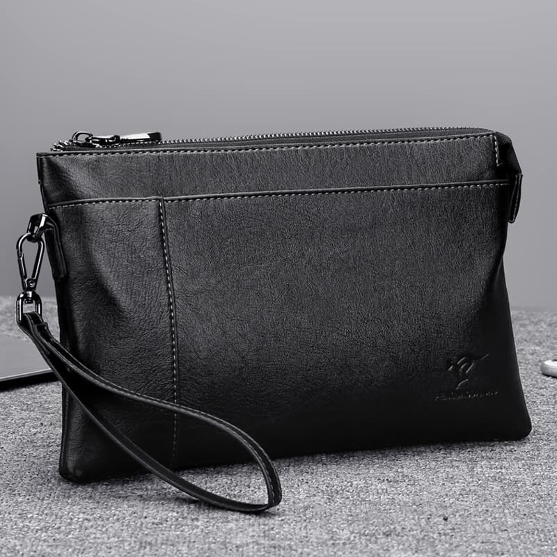 Men's Clutch Soft Leather Casual Large Capacity Clutch Men's Clutch Business Envelope Bag