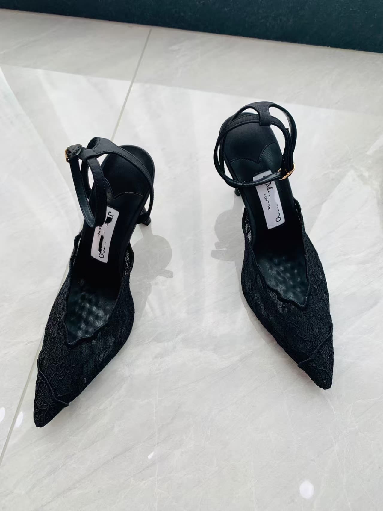 Sandales à lacets tendance 2026, bout pointu de princesse, talon fin, maille brodée, chaussures à talons hauts polyvalentes, élégantes et