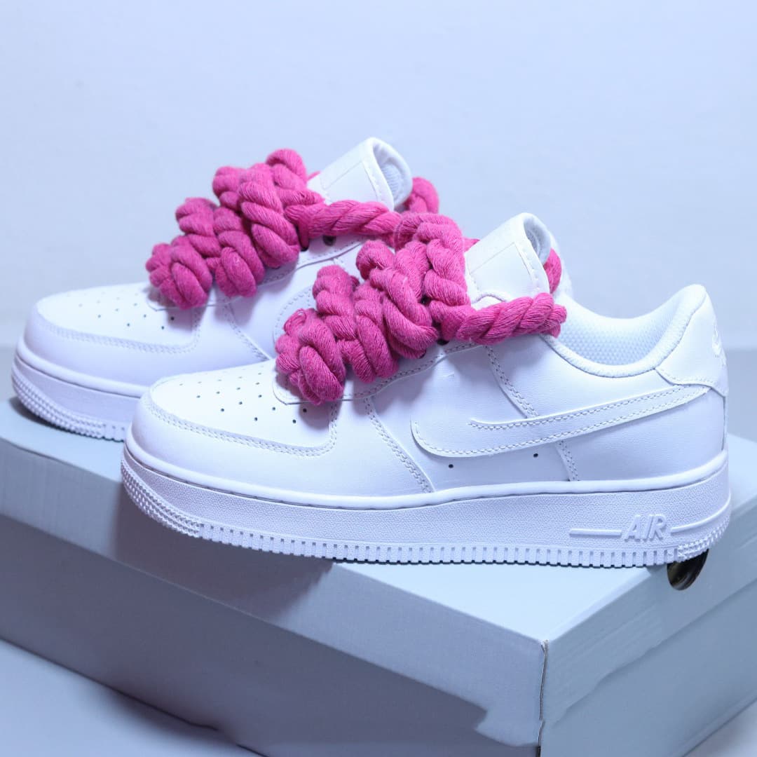 Baskets en corde transfrontalières à lacets épais pour femmes, style Air Force One édition limitée, décontractées pour hommes
