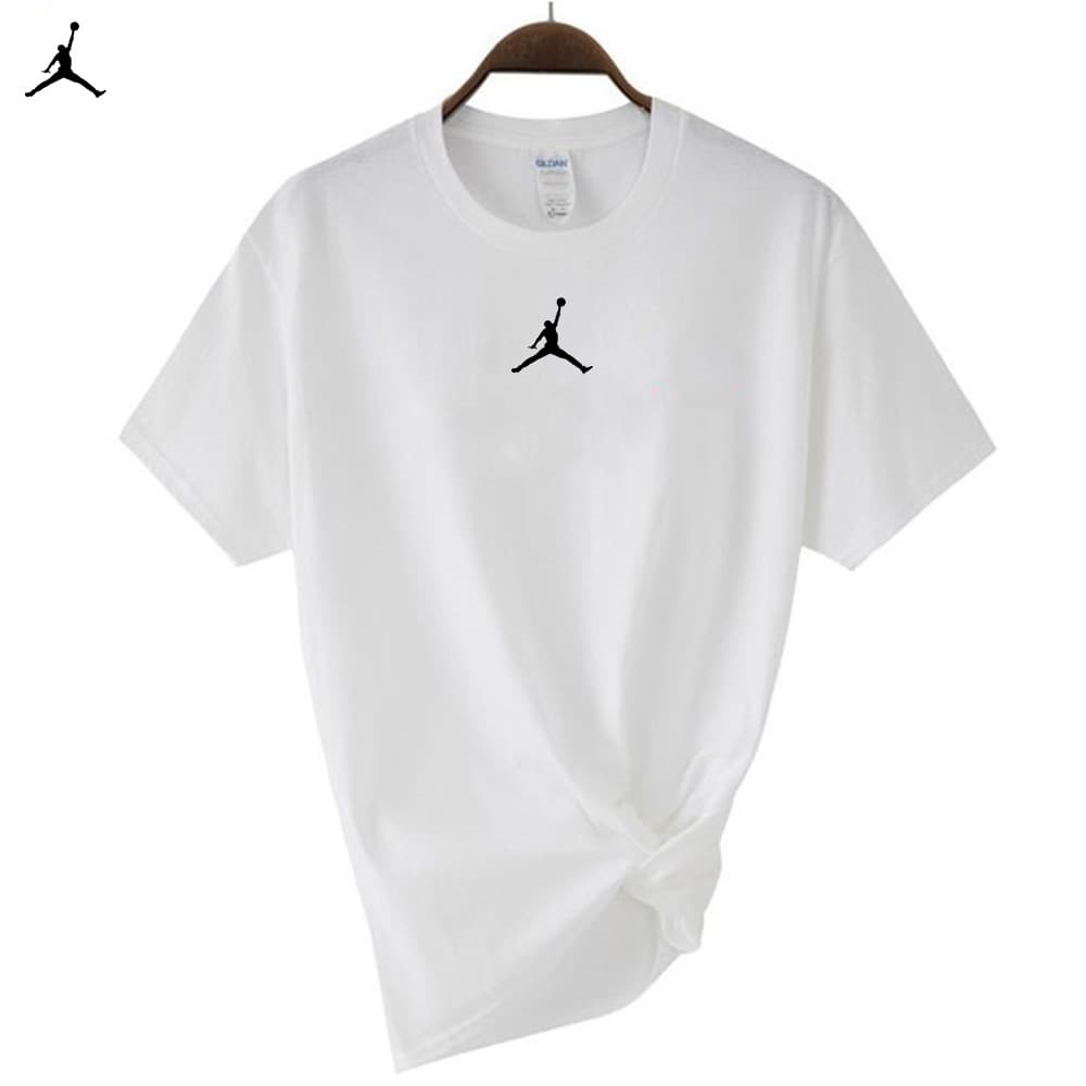 T-shirt d'été ample et décontracté à manches courtes et col rond pour homme, entièrement en coton, style sport fin