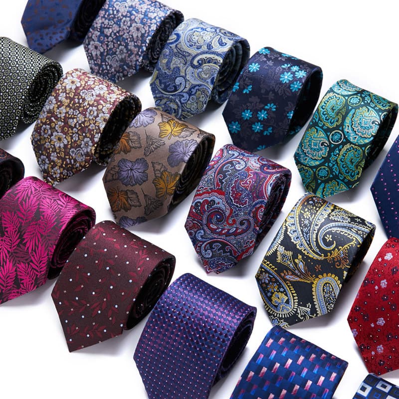 Men's Business Tie Manufacturer Ready Made Hand Made Professional Formal Interview Tie Men's Polyester Silk