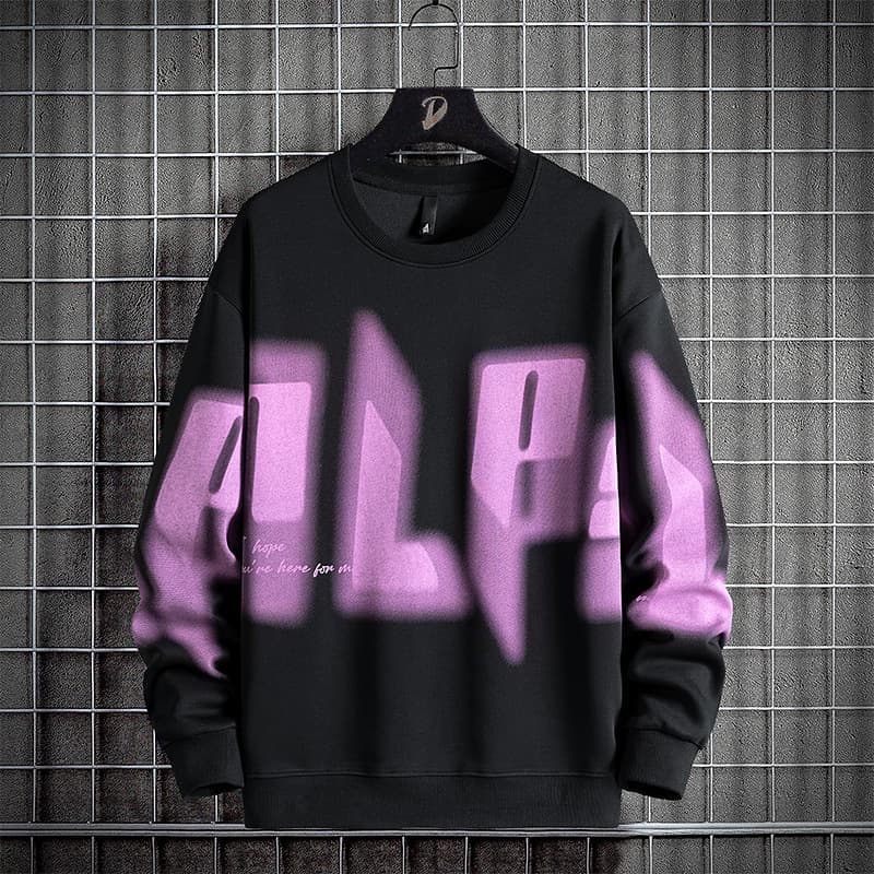 Men's Clothing Spring And Autumn Men's New Fashion Trend Round Neck Long Sleeve Sweatshirt Teenagers Large Size Loose Comfortable Casual Tops