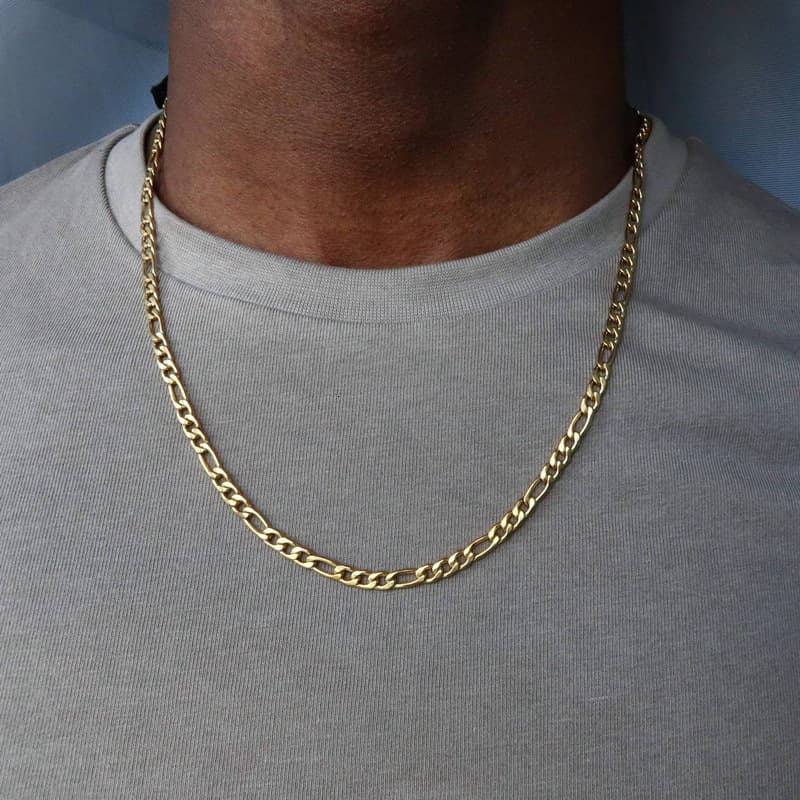 Collier à chaîne NK pour homme, style punk métal.