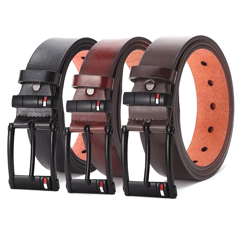 VOOTHOST 3.5CM High Quality Leather Belt Men Casual Alloy Buckle Business Male Strap For Jeans Cowboy Belts VB222