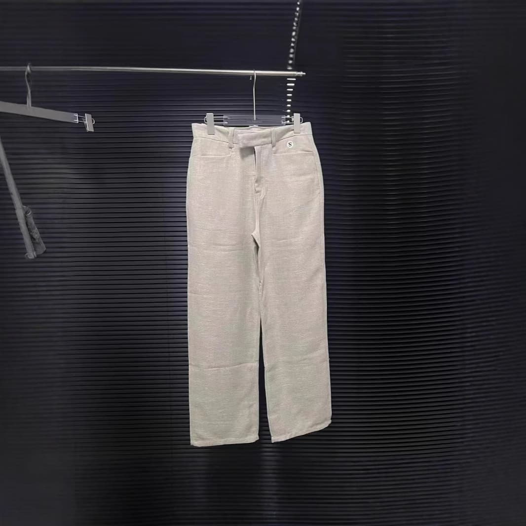 Men's Clothing Independent K8.0baseball Linen Wide Leg Pants Kenijima Same Style Classic Old Money Style Japanese Upstart
