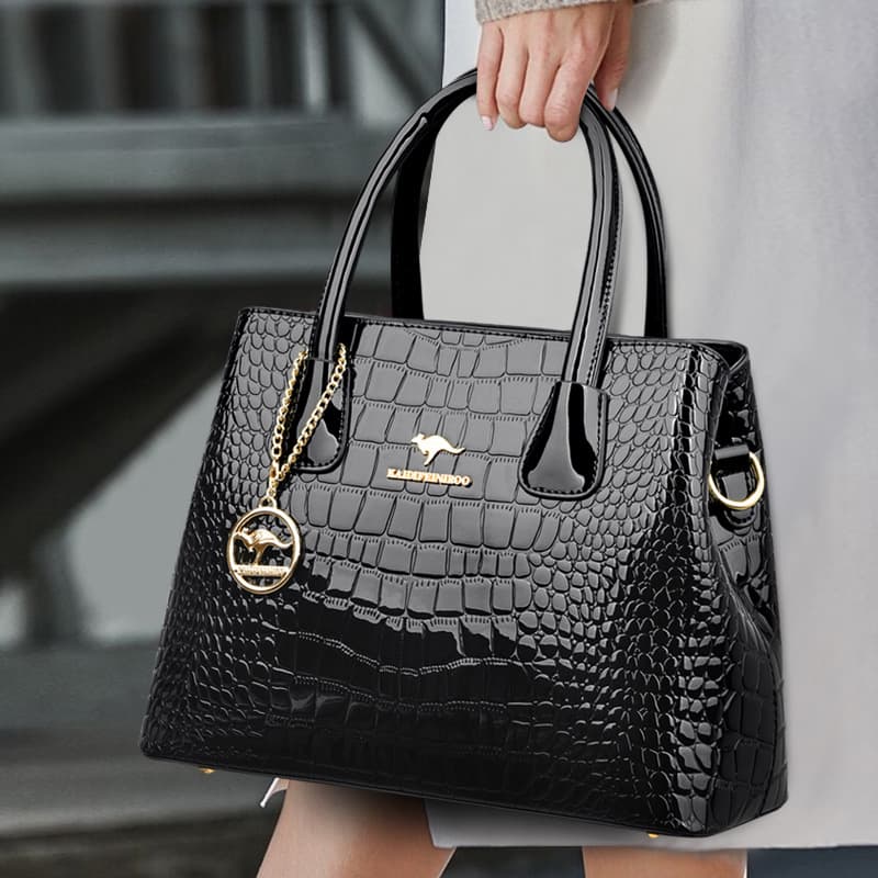 New 2024Crossbody Single Shoulder Bag Lacquer Leather Shiny Face Women's Handbag