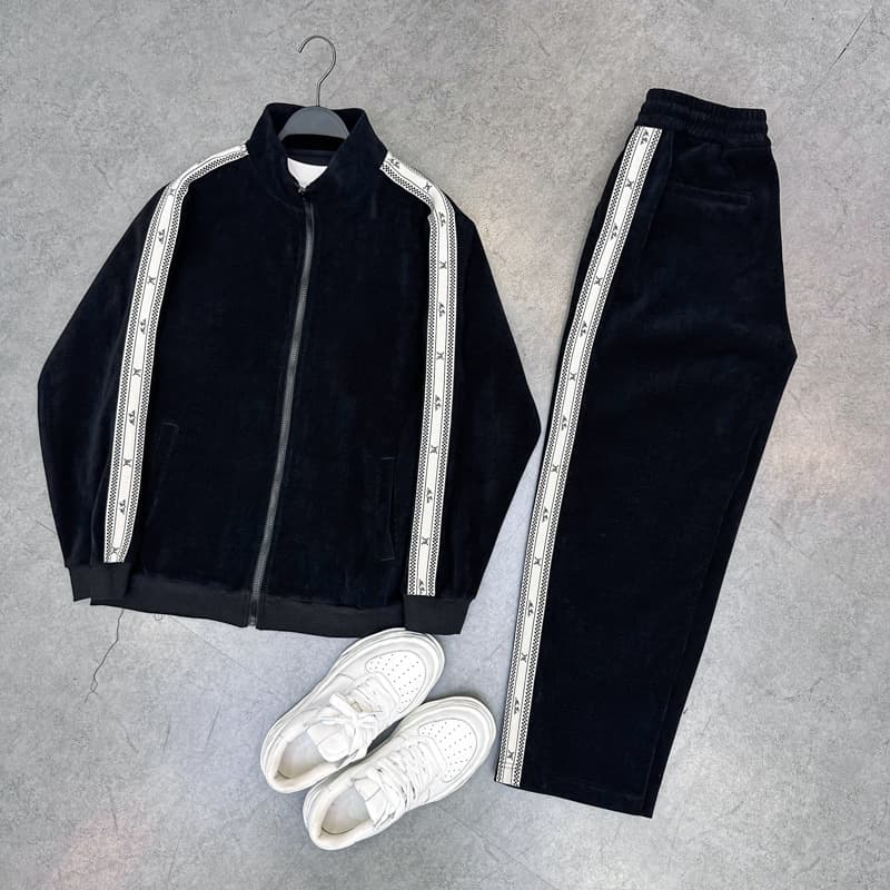 Men's Clothing Autumn and winter men's jacket jacquard webbing casual corduroy suit stand collar long sleeve loose coat B1CRE3303