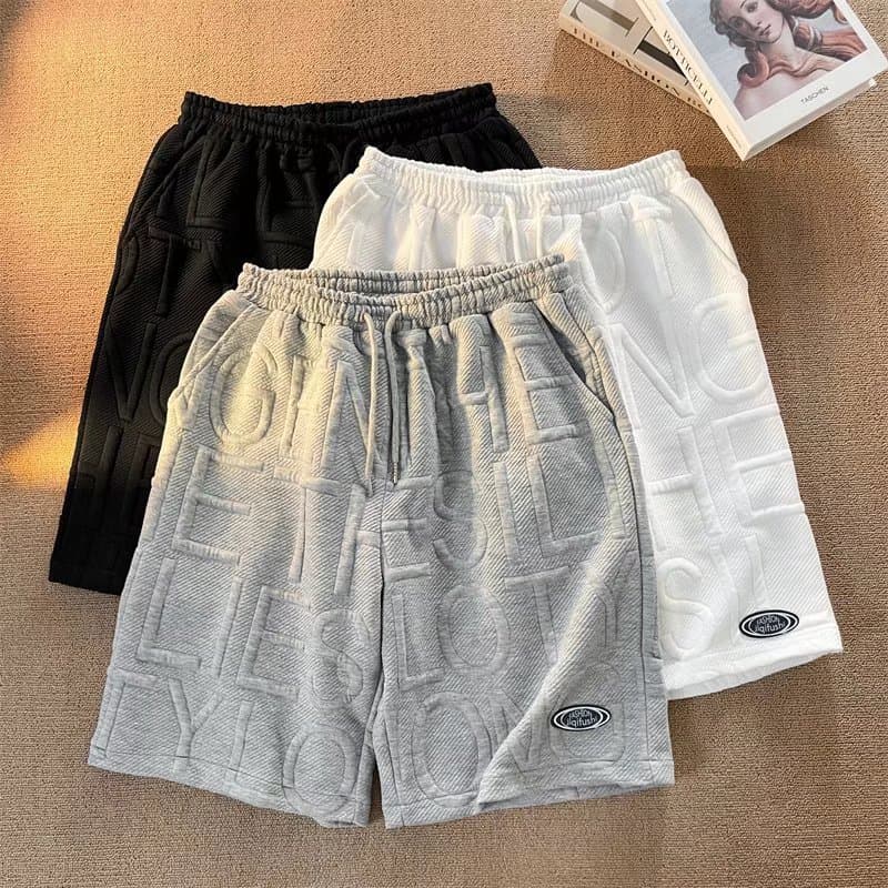 Men's Clothing Foaming Sports Straight Shorts Men's Summer Thin Retro High Street Ins Brand Loose Casual Shorts
