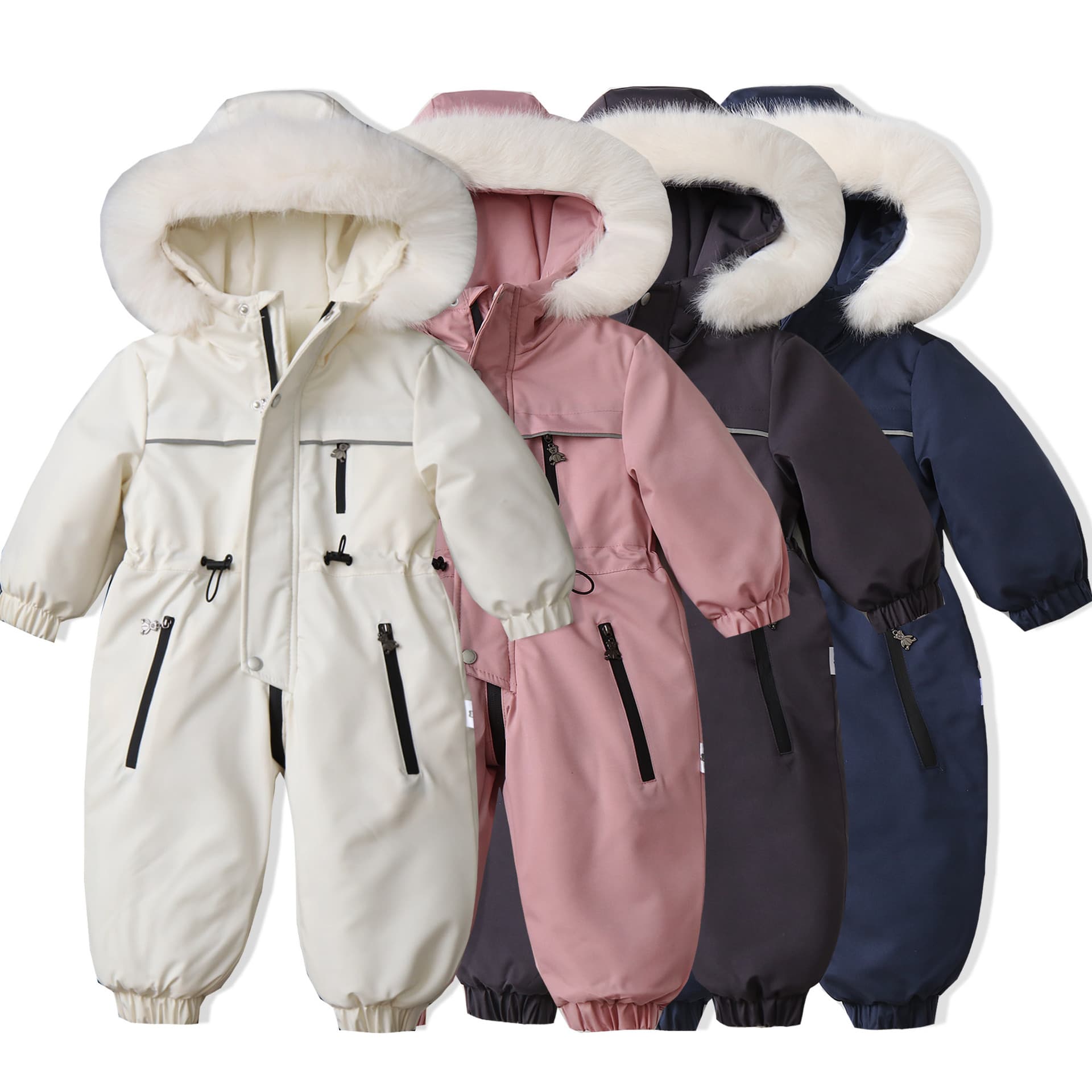 Baby Waterproof Snowsuit – Lightweight Full-Zip Ski Romper For Toddlers (90-120cm) – Breathable Hooded Coverall For Boys & Girls​