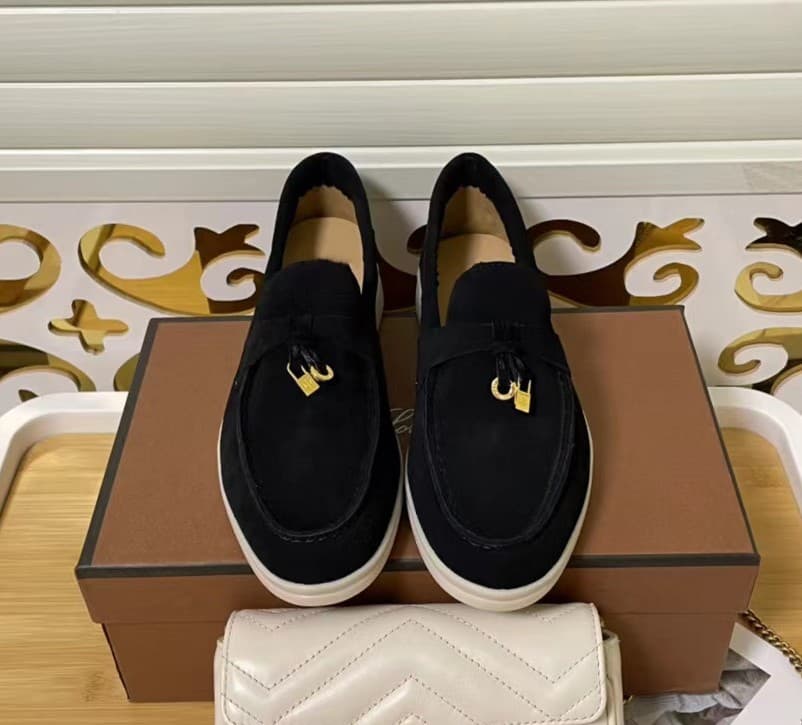 Mocassins décontractés à pampilles pour couple, style britannique, en cuir véritable, à semelle souple