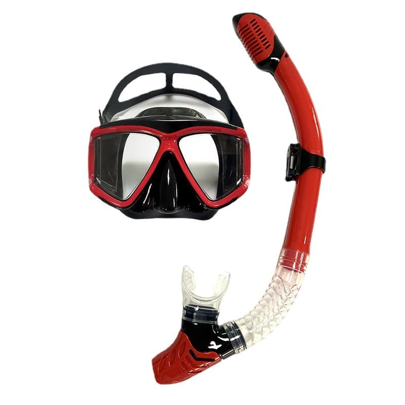 Snorkeling kit Adult diving goggles with large frame silicone mirrors can be equipped with myopia lenses for snorkeling