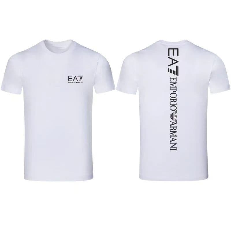 T-shirt à manches courtes et col rond EA7, collection été 2026, imprimé tendance pour homme.