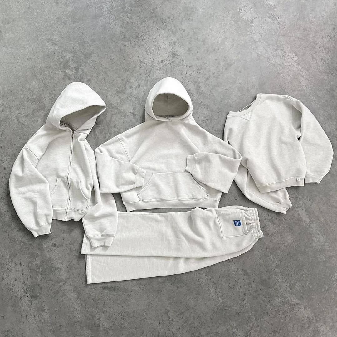 Men's Clothing autumn and winter trendy brands pure cotton loose high street trend personality couple hooded sweatshirt sweatpants