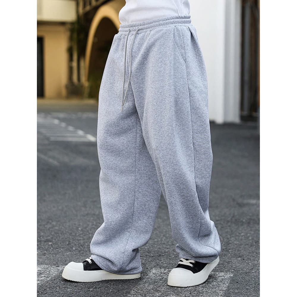 Men's Straight-Leg Cargo Pants - Casual Joggers With Drawstring Waist - Polyester Streetwear Trousers For Everyday Comfort (Black/Light Gray/Pink)​