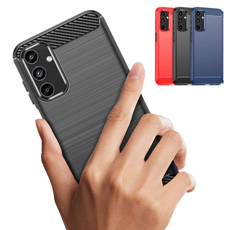 Carbon Fiber Texture TPU Case For Samsung Galaxy A56 A36 A26 A16 A06 A55 A35 A25 A15 M55 M15 M35 5G Protective Cover