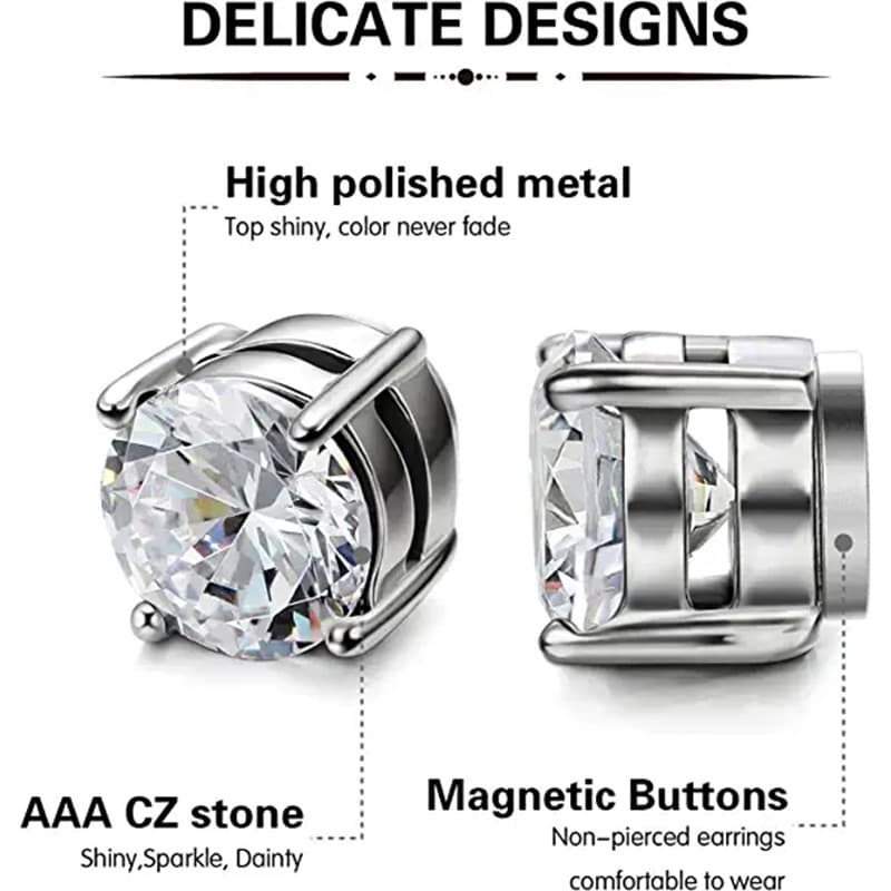 Jewelry & Accessories Earrings For Men And Women Without Pierced Ears, Zircon Earrings,hot Selling Zircon Magnet Ear Clips, Earrings, Manufacturers