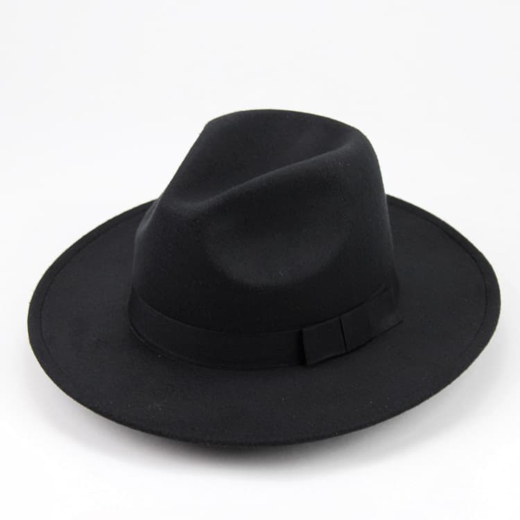 New Street Style Wool Wool British Retro Jazz Hats For Men And Women, Large Brimmed Hats, Felt Hats, Versatile Sun Shading