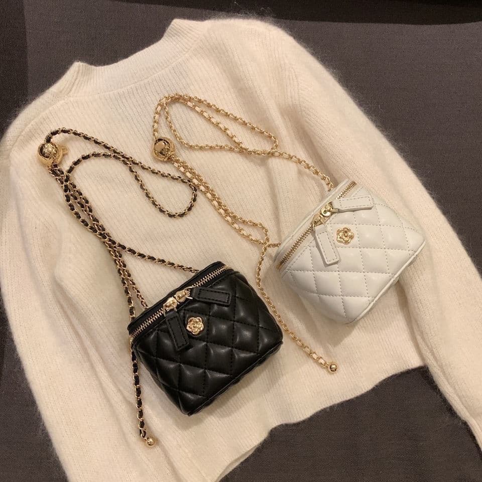 New Fashion Casual Camellia Rhythm Chain Box Small Ladies Mini Shoulder Crossbody Bag