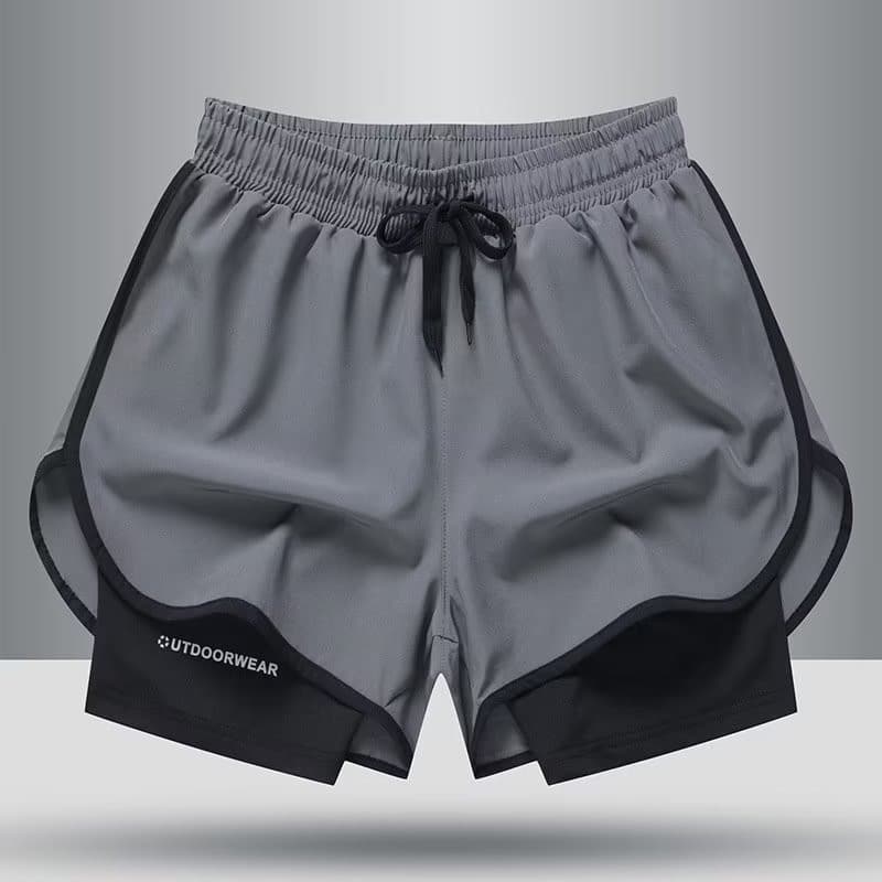 Men's Clothing Running Pants Lined Two Piece Training Anti Exposure Three Point Basketball Casual Shorts