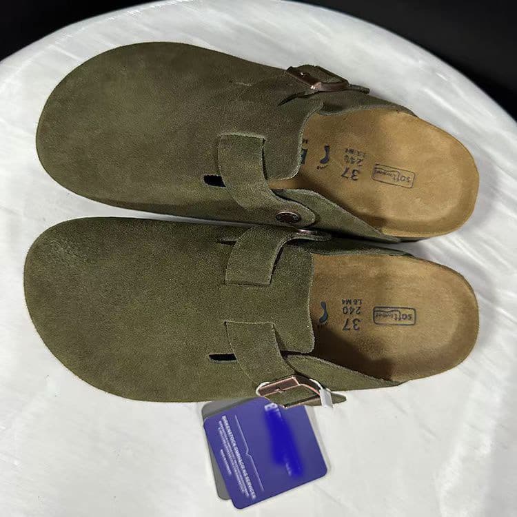 Bandeau BK Demi-Tug, Chaussons Buston Cool, Chaussures Boken en Cuir Véritable et Liège pour Hommes et Femmes, Couple