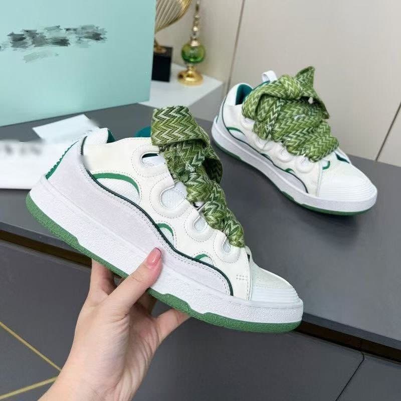 Nouvelles chaussures de sport décontractées CURB pour hommes et femmes, en cuir patchwork à lacets, style cross-frontalier. Nouvelles chaussures d