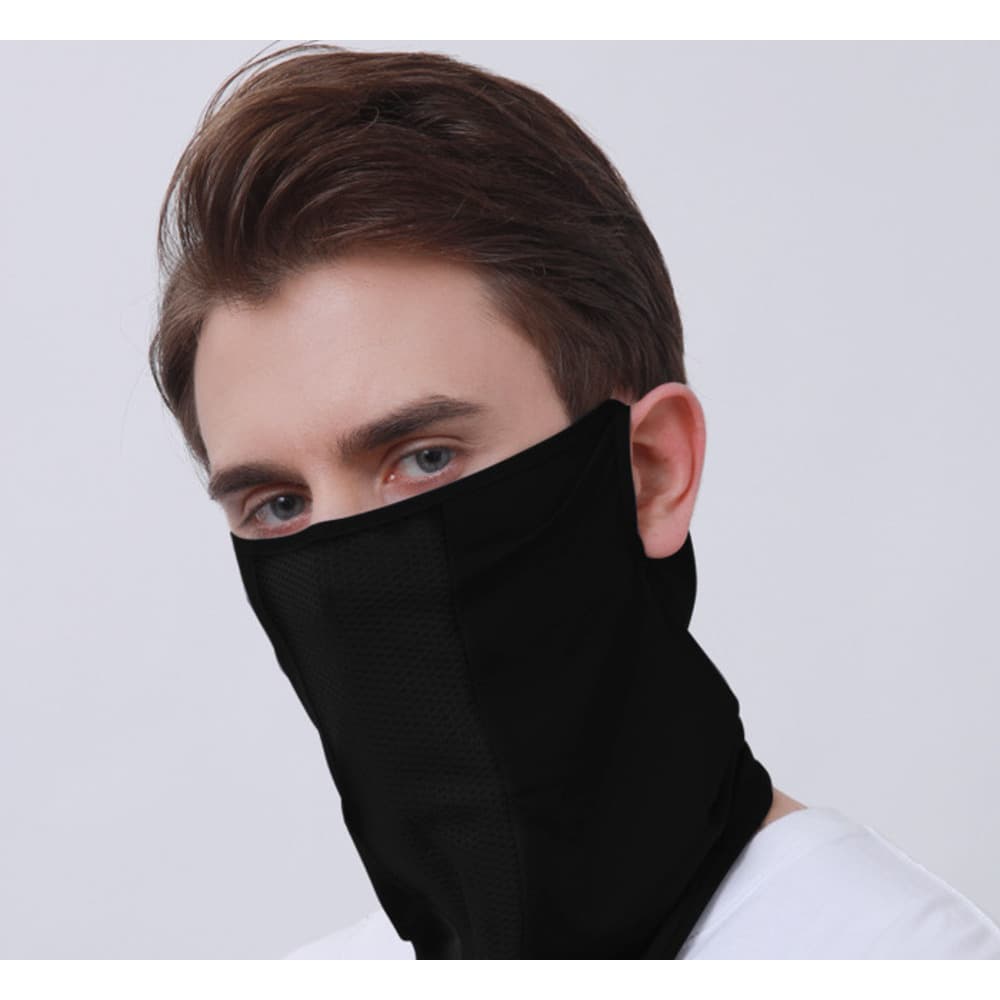 Sunscreen ear mask, summer outdoor sports ice silk, anti UV breathable mesh, eyelets, cycling golf scarf