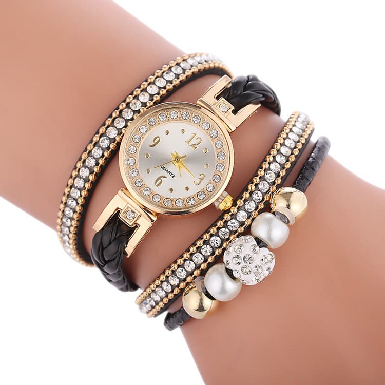 Women's Watch Personality Circle Fashion Diamond-encrusted Watch Bracelet Watch