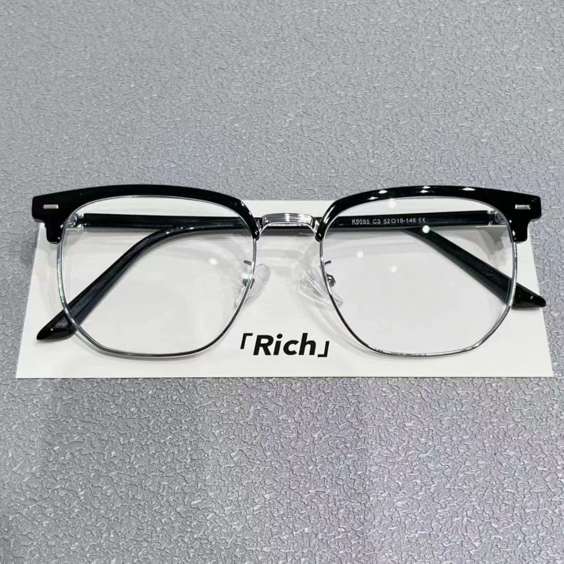 Artistic Cool Half-Frame Men, Prescription Compatible, Blue Light Blocking For Women, Elegant Tech-Savvy Men's Trendy