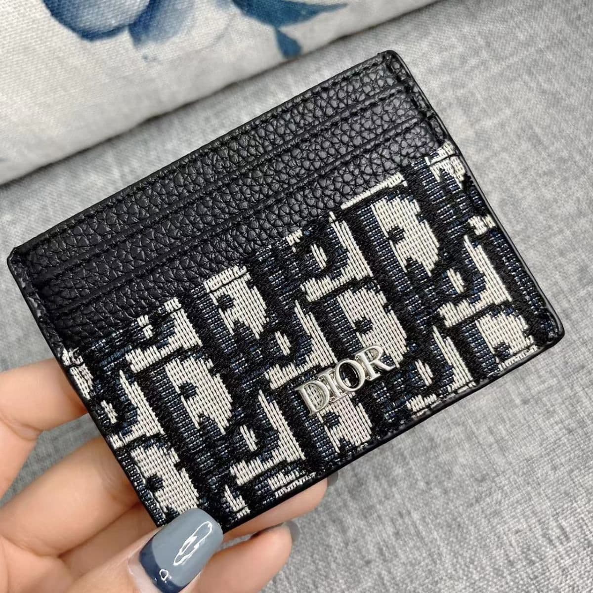 Étui à cartes, clip de ramassage réaliste, jacquard multi-emplacements raffiné en cuir de vachette, nouvelle version courte, simple et ultra-minc