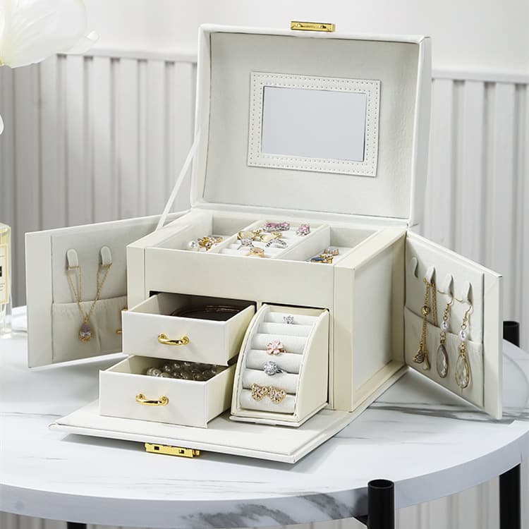 Home Storage Box Large Capacity Jewelry Ring Earrings Jewelry Storage Large Capacity Jewelry Box