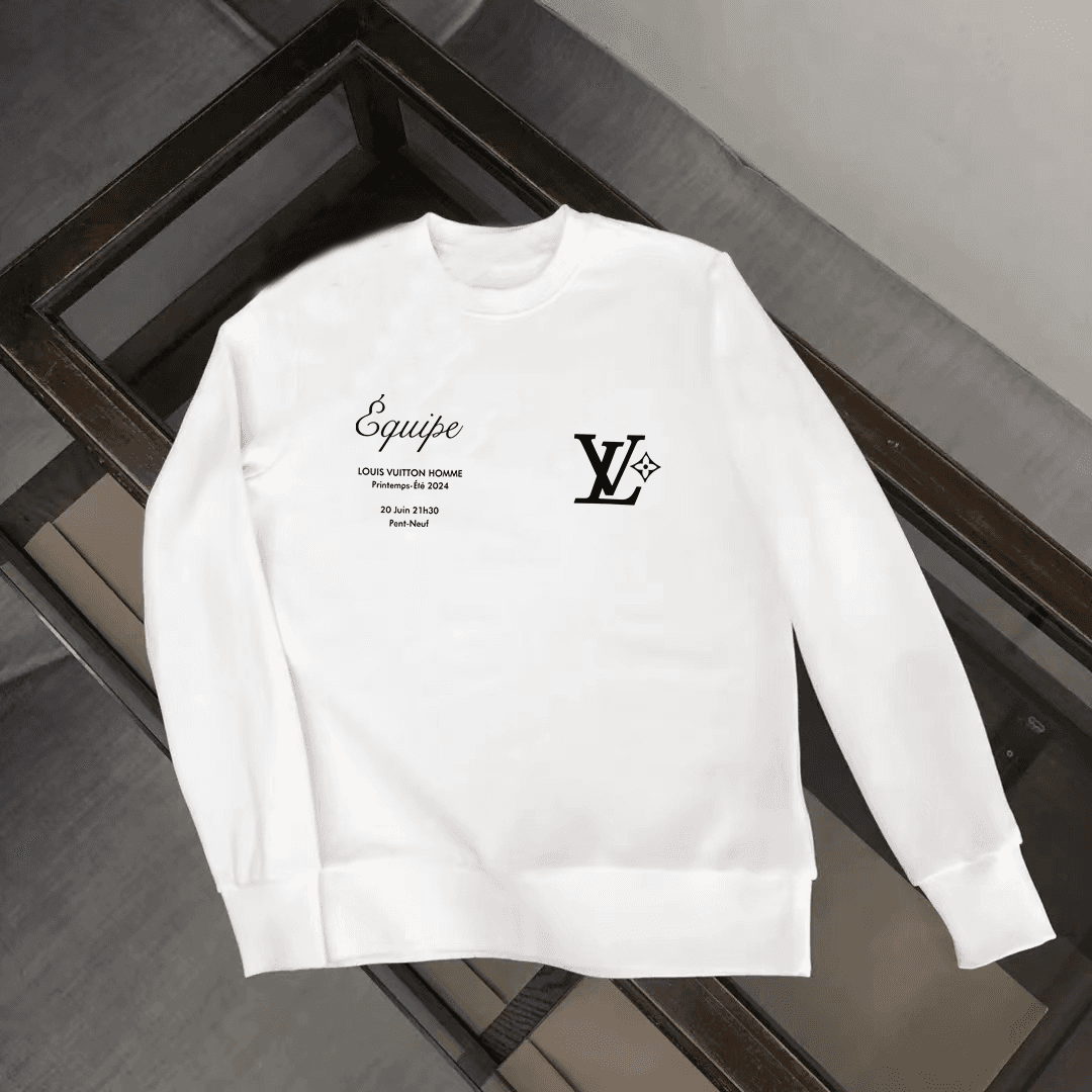 Sweat-shirt en coton doux et moelleux à col rond pour une tenue décontractée