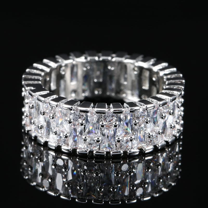 Fashionable Jewelry New Dynamic Set Zircon Double Layer Ring