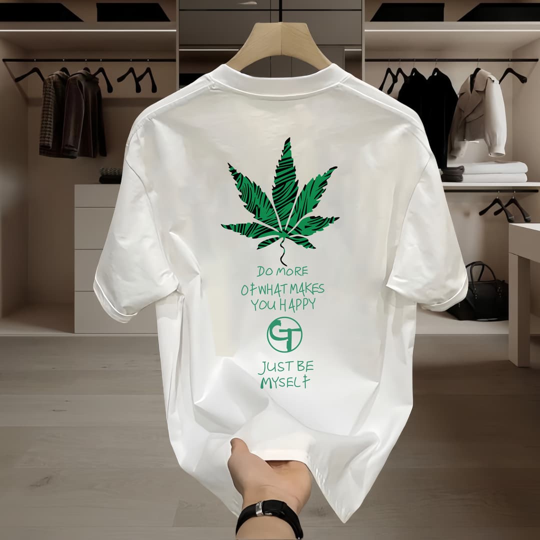 Men's Clothing Handsome Heavyweight Cotton T Shirt Men's Short Sleeved Summer New Loose Round Neck Casual All Match High End Light Luxury