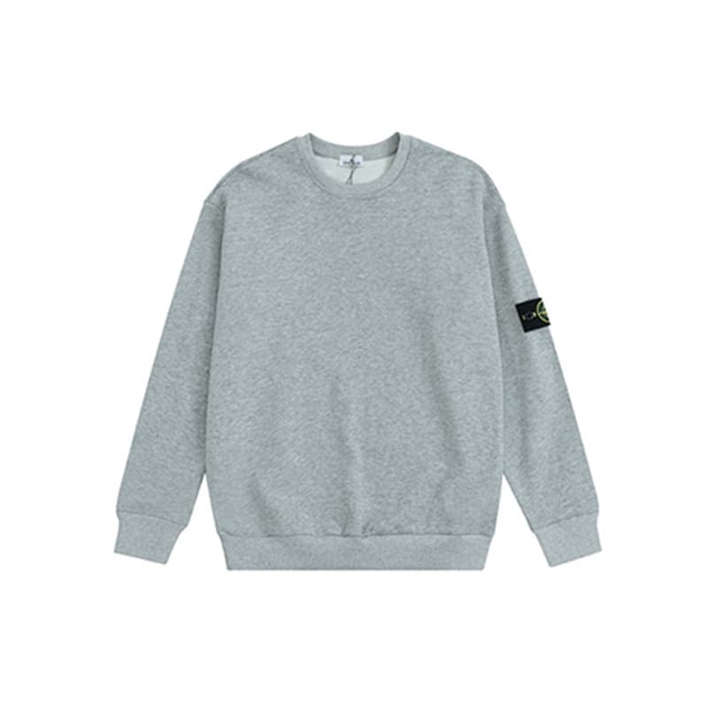 Sweat-shirt pour homme, coupe ample, décontracté, épais, couleur unie, col rond