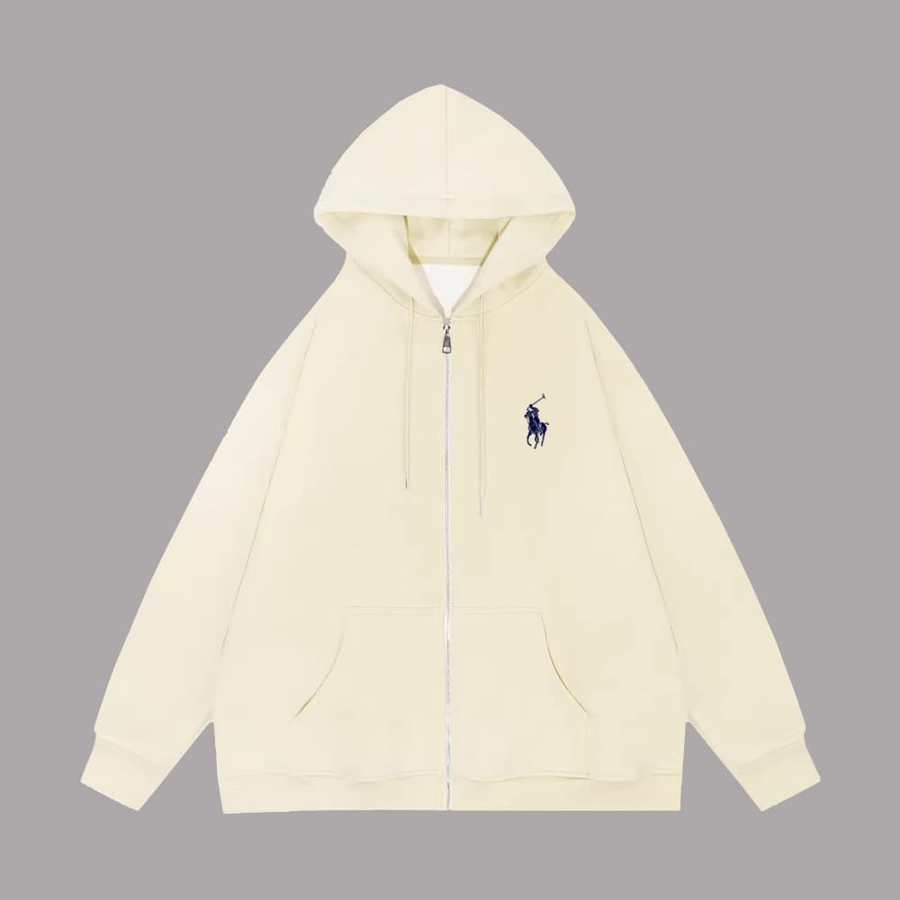 Polo Lauren Vêtements Femme Automne-Hiver Petite Étiquette Gilet à Capuche Imprimé Mode Coupe Ample Grande Taille Jeunesse Fermeture Éclair