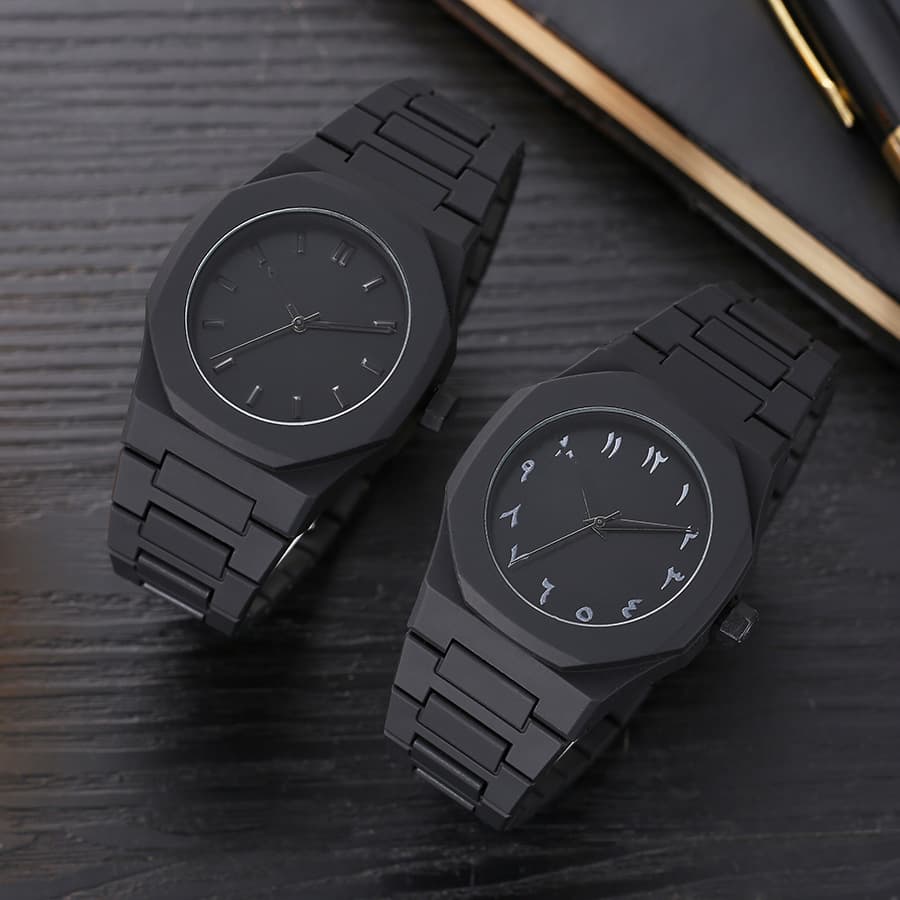 Men's Arabic Numerals Quartz Watch - Lightweight Plastic Strap, Diamond-Shaped Dial, Water-Resistant, Fashion Casual Wristwatch For Men & Women​
