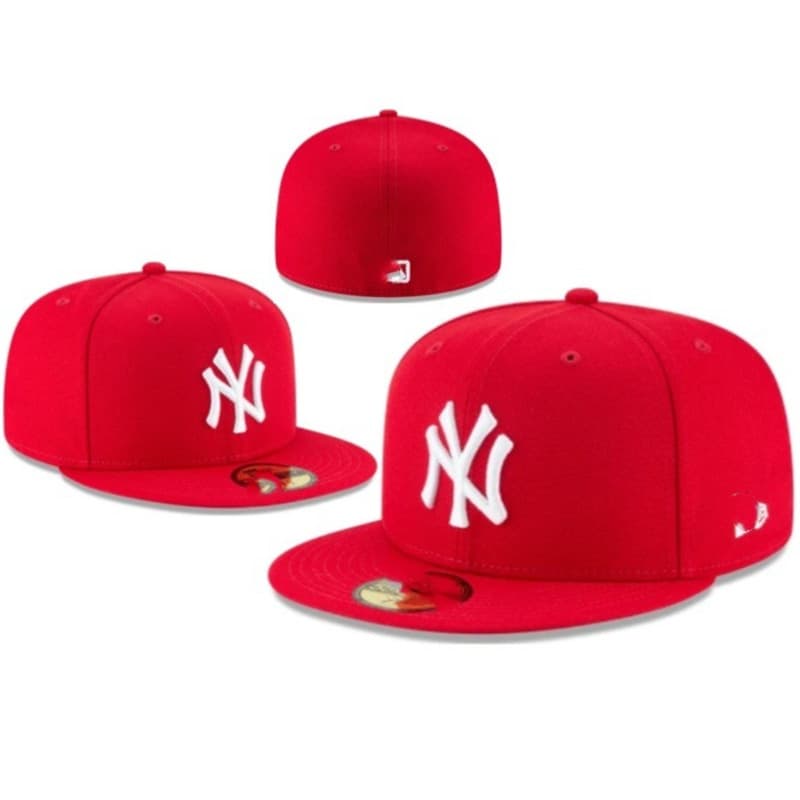 Casquette de baseball classique de couleur unie à couverture complète de l'équipe de la ligue professionnelle des Dodgers et des Yankees à visiè