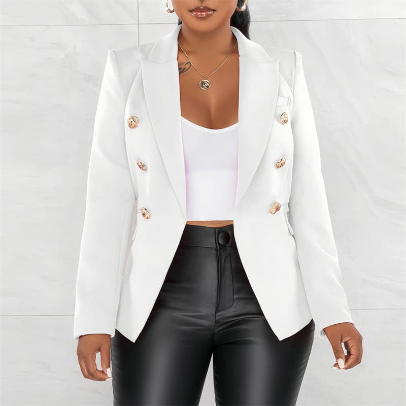 Women's Clothing Spring Hot Sale Spring And Autumn New Style Solid Color Fashion Casual Suit Short Jacket Women