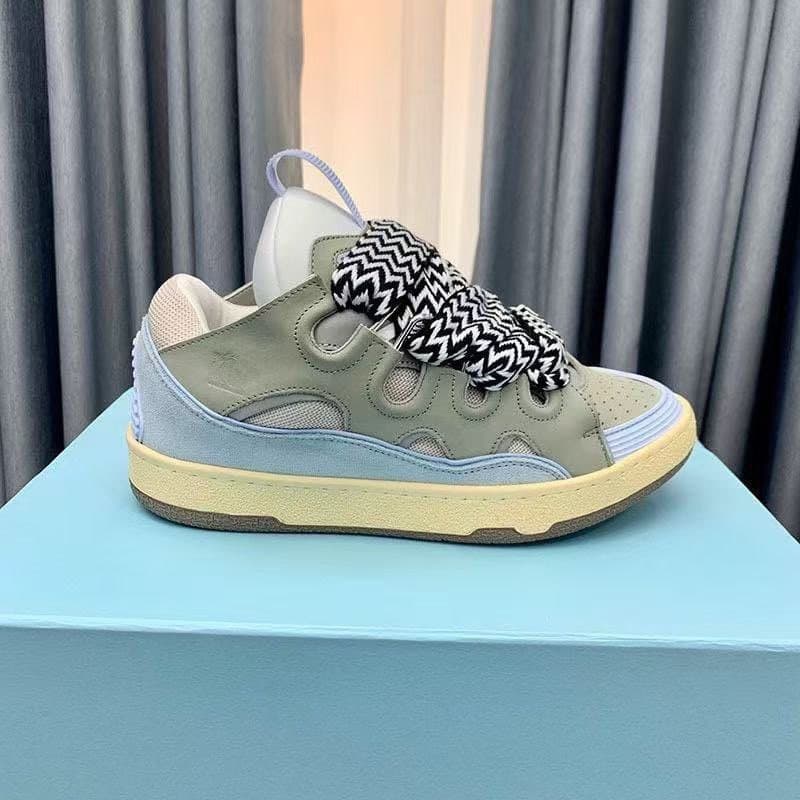 Nouvelles chaussures de sport décontractées CURB pour hommes et femmes, en cuir patchwork à lacets, style cross-frontalier. Nouvelles chaussures d