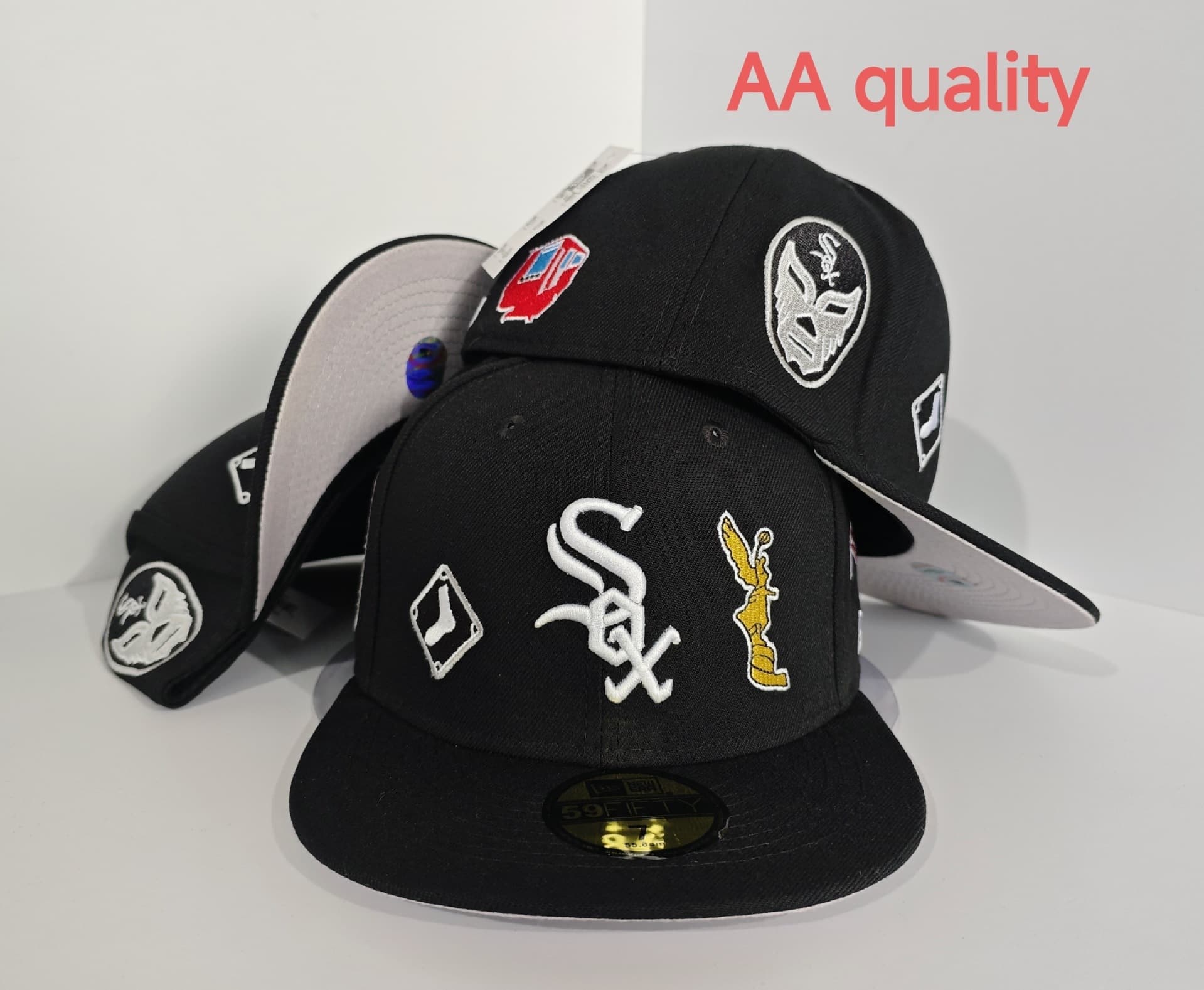 Casquette de baseball tendance 2025, modèle AA, taille unique, visière plate, idéale pour les équipes de commerce extérieur transfrontalier.