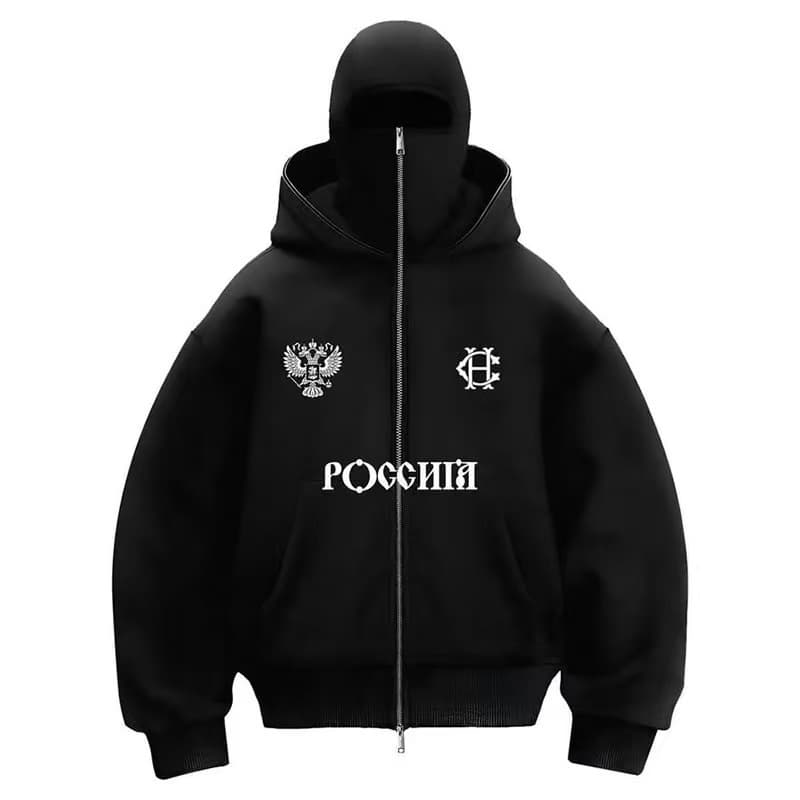 European And American Fashion Sweater Hot-selling Fleece Double-hooded Sweater Autumn And Winter New Loose Y2K Sweater