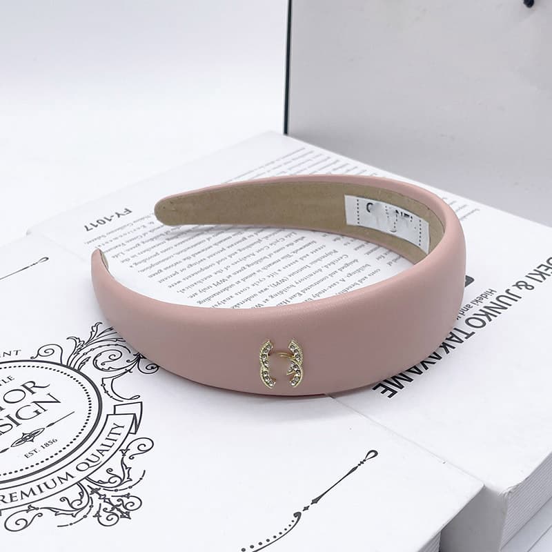 Bandeau en éponge rose à nœud haut, accessoire de cheveux simple et mignon, collection printemps/été 2026.